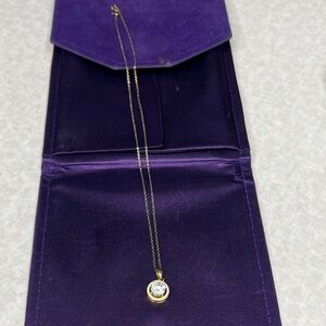 Necklace with zirconia pendant 925 Sterling Silver 18”